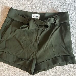 Sezane Green Shorts